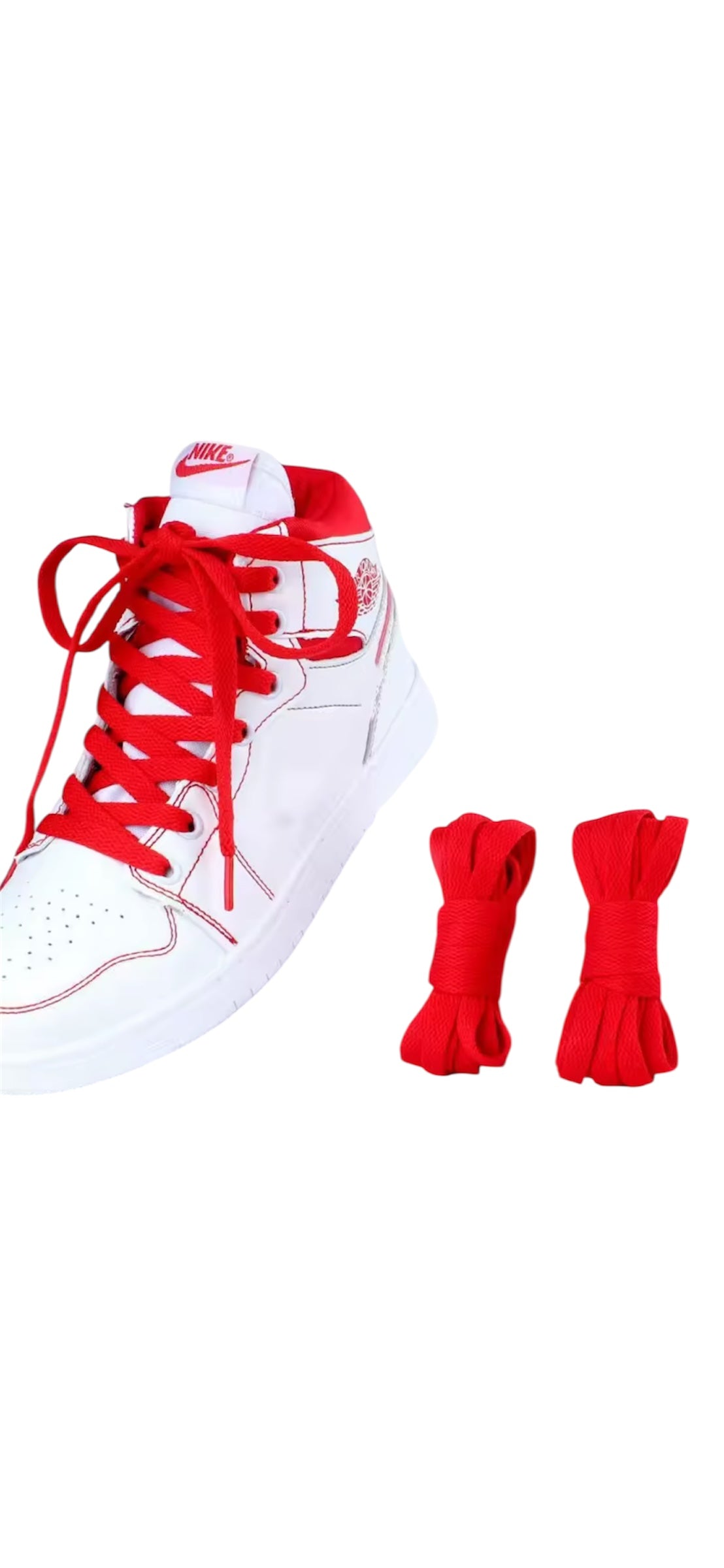 Flat Red Shoelaces