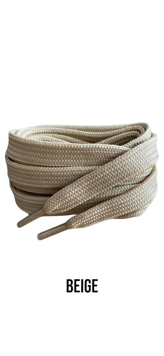 Flat Beige Shoelaces