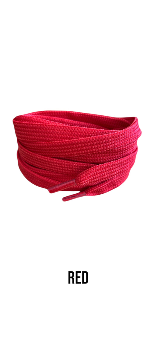 Flat Red Shoelaces